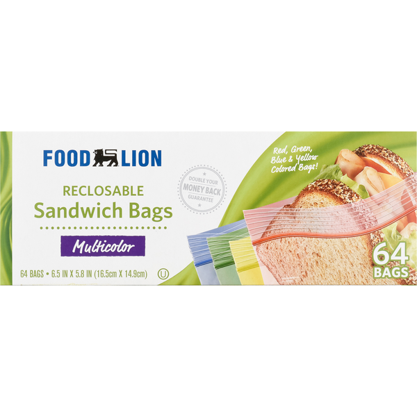 Food Wraps & Storage Food Lion Multi Color Sandwich Bags hero