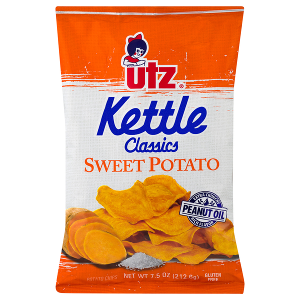 Chips & Pretzels Utz Kettle Classics Sweet Potato Crunchy Potato Chips hero