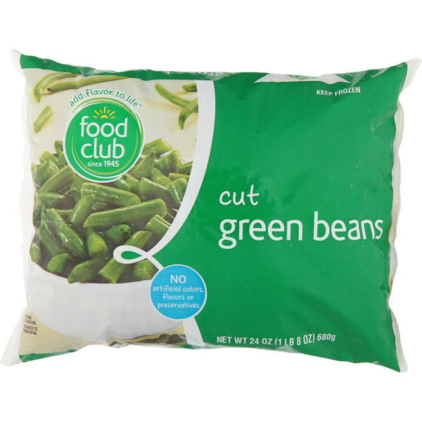 Frozen Vegan & Vegetarian Food Club Green Beans, Cut hero