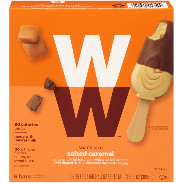 Ice Cream & Ice Weight Watchers Salted Caramel Ice Cream Snack Size Bar, 6pk hero