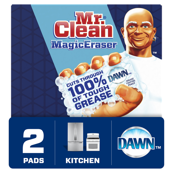 Cleaning Products Mr. Clean Magic Eraser Kitchen with Dawn, Cleaning Pads with Durafoam hero