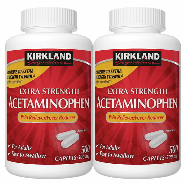 Muscles, Joints & Pain Relief Kirkland Signature Extra Strength Acetaminophen 500mg, 2 x 500 ct hero