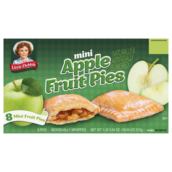 Cookies & Cakes Little Debbie Fruit Pies, Apple, Mini hero