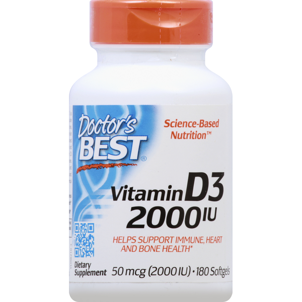 Vitamins & Supplements Doctor’s Best Vitamin D3, 2000 IU, Softgels hero