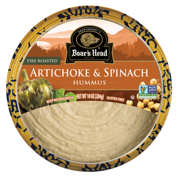 Spreads Boar's Head Fire Roasted Artichoke & Spinach Hummus hero