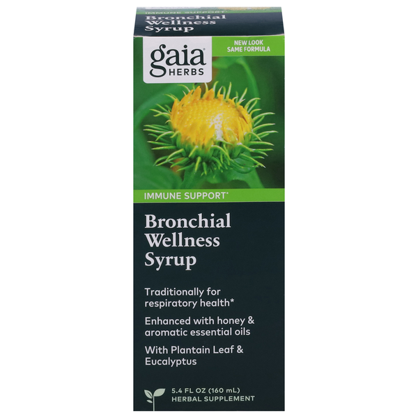 Mushrooms, Herbs & Tinctures Gaia Herbs Bronchial Wellness Syrup hero