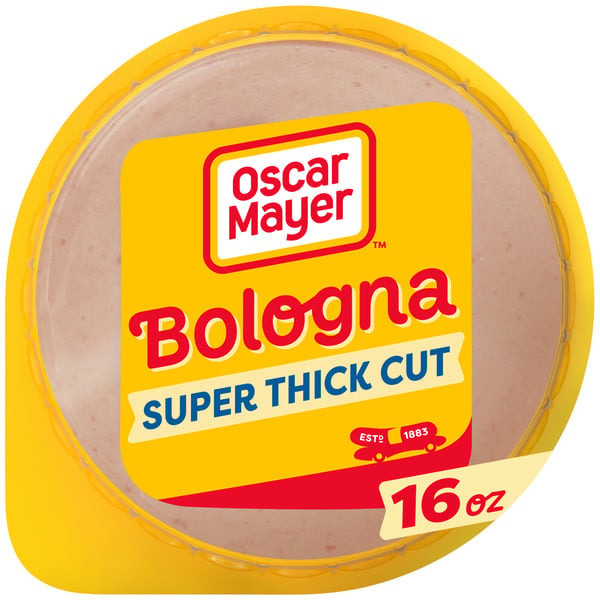 Packaged Meat Oscar Mayer 2X Thicker Super Thick Cut Bologna Sliced Deli Sandwich Lunch Meat hero