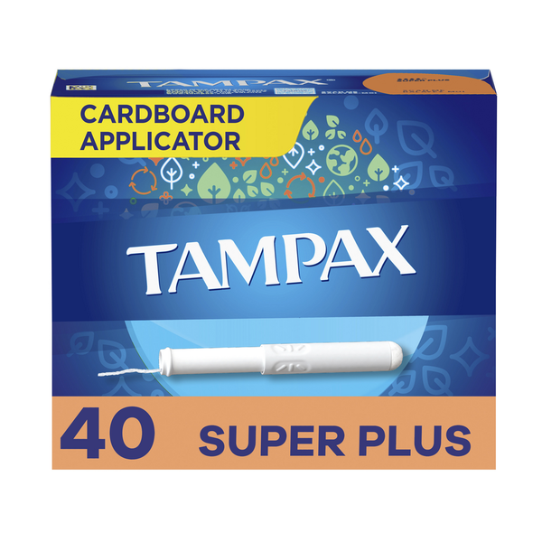 Feminine Care TAMPAX Cardboard Tampons Super Plus Absorbency hero