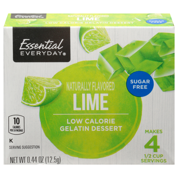 Doughs, Gelatins & Bake Mixes Essential Everyday Gelatin Dessert, Low Calorie, Sugar Free, Lime hero