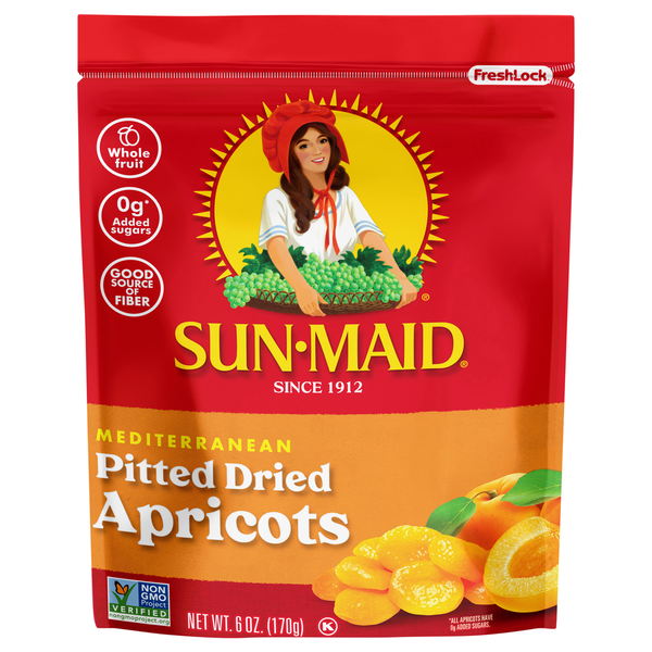 Nuts, Seeds & Dried Fruit Sun-Maid Mediterranean Pitted Dried Apricot - Fresh-Lock® Zipper Stand-up Bag hero