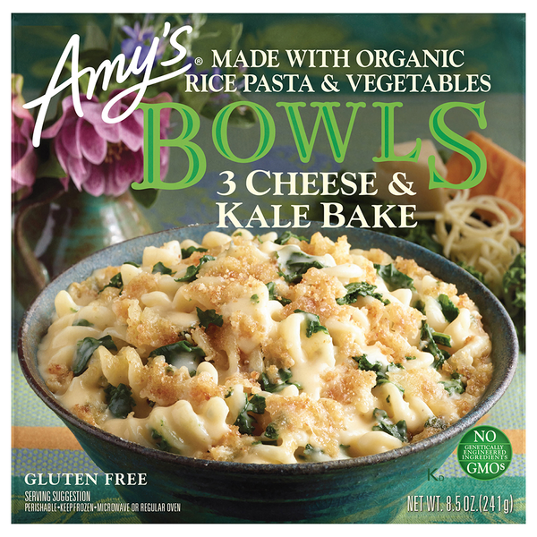 Frozen Meals Amy's Kitchen Gluten Free Three Cheese Kale Bowl hero