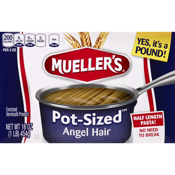 Dry Pasta Mueller's Angel Hair, Pot-Sized hero