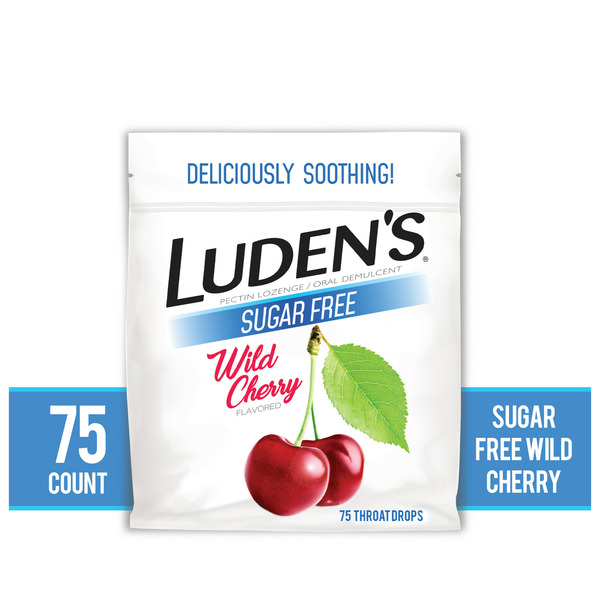 Cold, Flu & Allergy Luden's Soothing Throat Drops  Sugar Free Wild Cherry hero