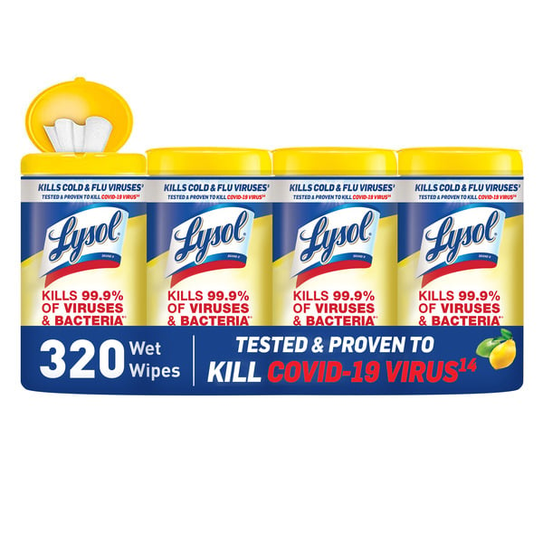 Cleaning Products Lysol Disinfectant Wipes Multi-Surface Antibacterial Cleaning Lemon & Lime Blossom hero