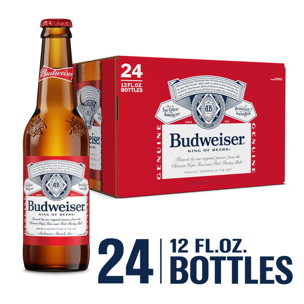 Beers & Coolers Budweiser Lager Beer Bottles hero