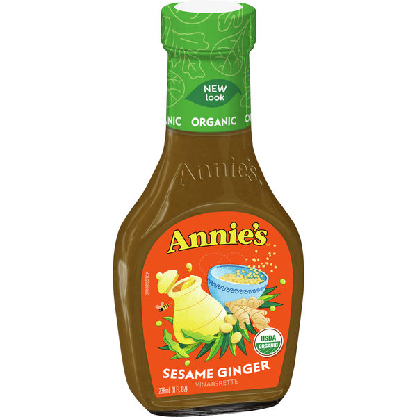 Salad Dressing & Toppings Annie's Organic Sesame Ginger Vinaigrette Salad Dressing hero