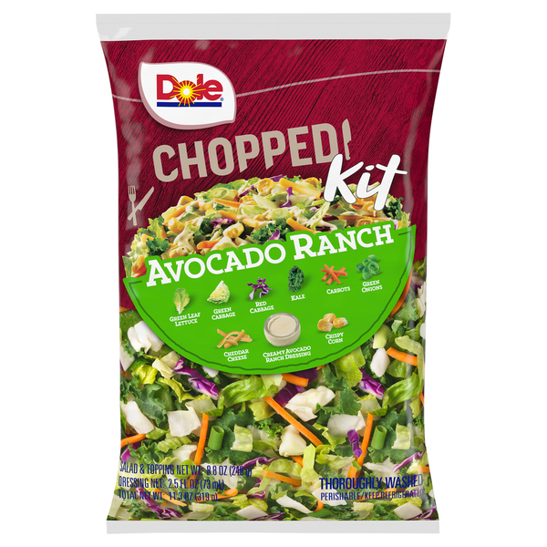 Prepared Soups & Salads Dole Chopped Kit, Avocado Ranch hero