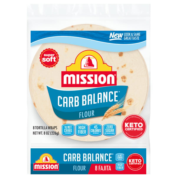 Packaged Bread Mission Carb Balance Fajita Flour Tortillas hero