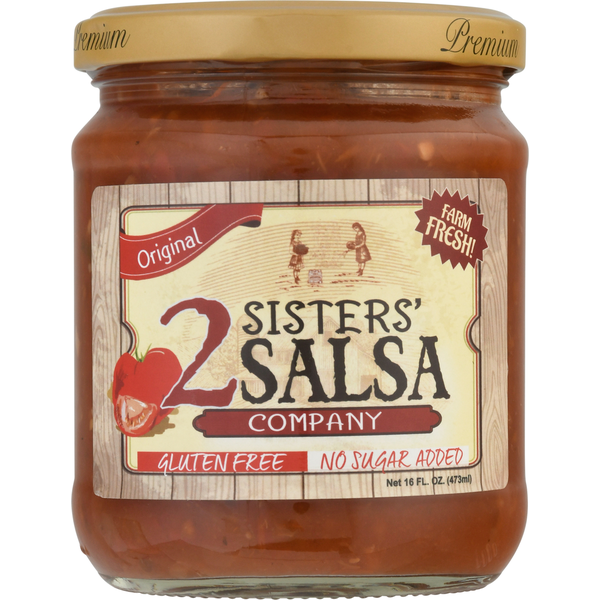 Preserved Dips & Spreads 2 Sisters' Salsa Company Salsa, Premium, Original hero