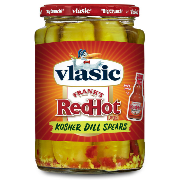 Vlasic Frank's RedHot Flavored Kosher Dill Pickle Spears hero