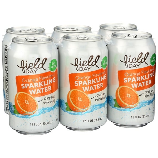 FIELD DAY Sparkling Water, Orange Flavored hero