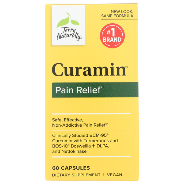 Muscles, Joints & Pain Relief Terry Naturally Curamin hero