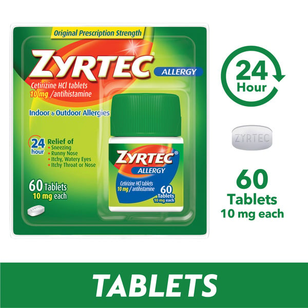 Allergy & Sinus ZYRTEC 24 Hour Allergy Relief Tablets With 10 Mg Cetirizine Hcl hero