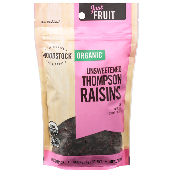 Nuts, Seeds & Dried Fruit WOODSTOCK Organic Unsweetened Raisins hero