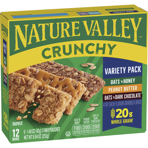 Breakfast/Granola Bars & Pastries Nature Valley Variety Pack Crunchy Granola Bars hero