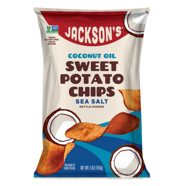 Chips & Pretzels Jackson's  Coconut Oil Sweet Potato Chips, Sea Salt hero