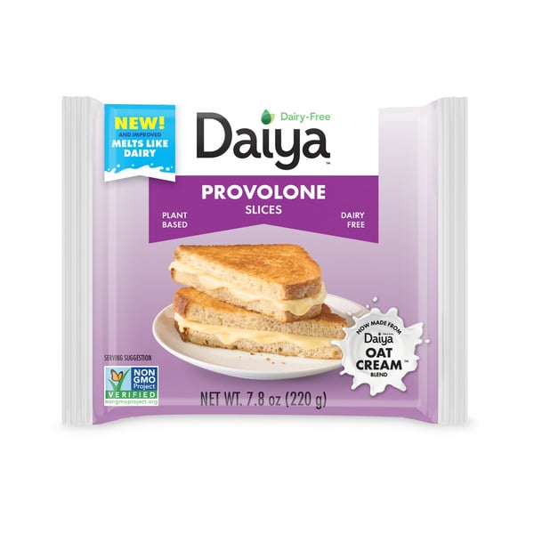 Packaged Cheese Daiya Dairy Free Provolone Cheese Slices hero