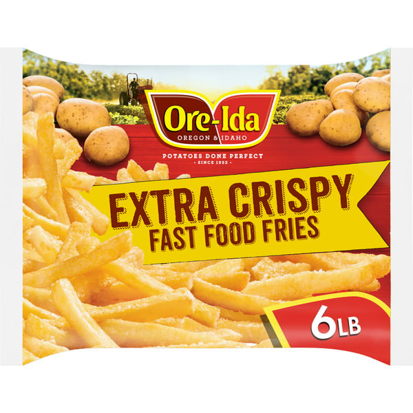 Frozen Meals Ore-Ida Extra Crispy Fast Food French Fries Fried Snacks Frozen Potatoes Value Size hero