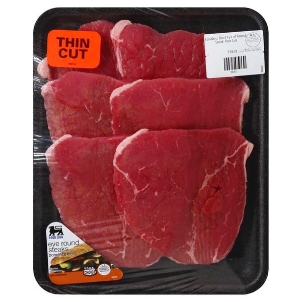 Fresh Beef, Lamb, Veal Food Lion Eye Round Steaks Boneless Beef Thin Cut hero