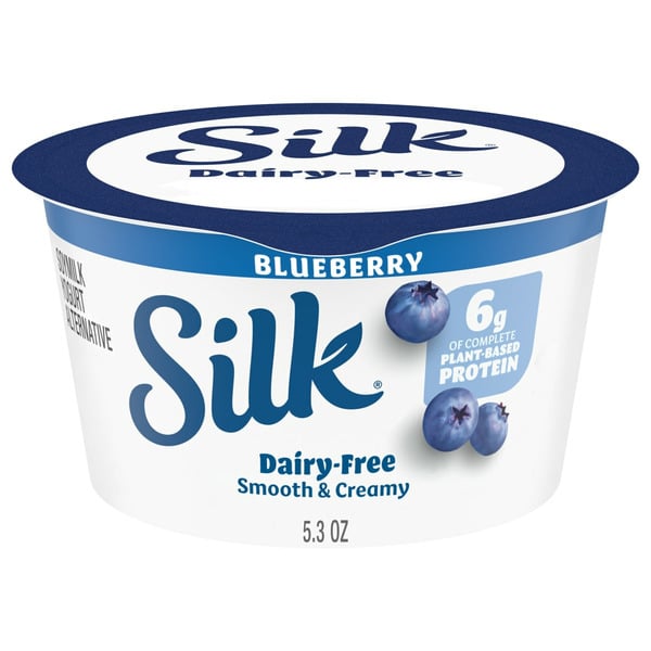 Yogurt/Kefir Silk Blueberry Dairy Free, Plant Based Soy Milk Yogurt Alternative Container hero