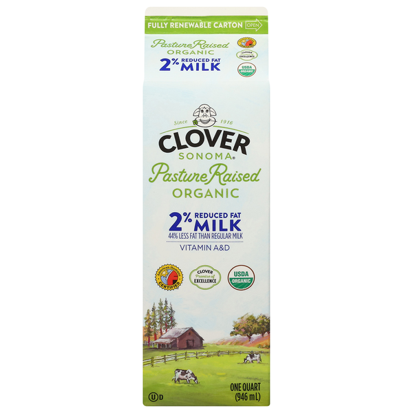 Milk Clover Sonoma Organic 2% Milk hero