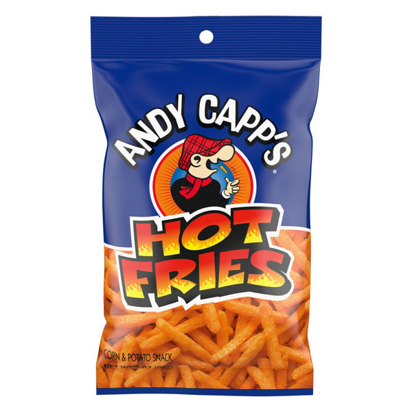 Chips & Pretzels Andy Capp's Hot Fries hero