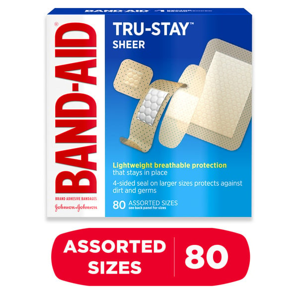 BAND-AID Tru-Stay Sheer Adhesive Bandages, Assorted hero