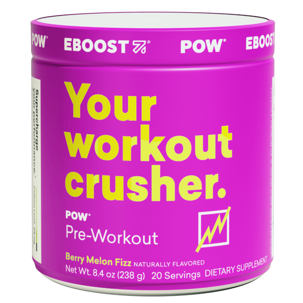 Protein & Meal Replacements EBOOST POW Natural Pre-Workout, Berry Melon flavor hero