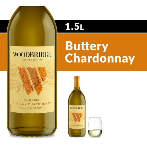 Woodbridge Buttery Chardonnay White Wine Bottle hero