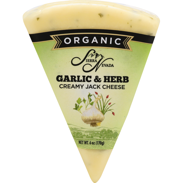 Packaged Cheese Sierra Nevada Creamy Jack Cheese, Organic, Garlic & Herb hero