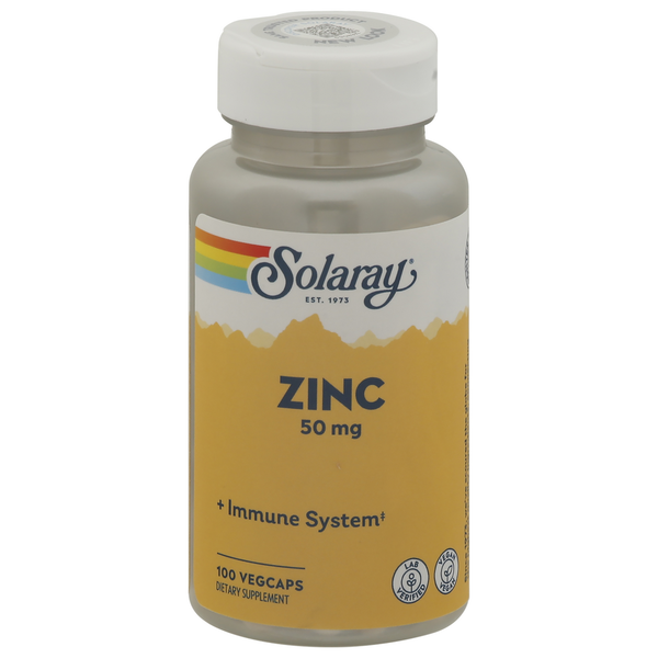 Vitamins & Supplements Solaray Zinc, 50 mg hero