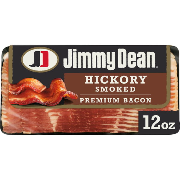 Hot Dogs, Bacon & Sausage Jimmy Dean Premium Hickory Smoked Bacon hero