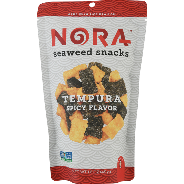 Chips & Pretzels Nora Snacks Seaweed Snacks, Spicy Flavor, Tempura hero