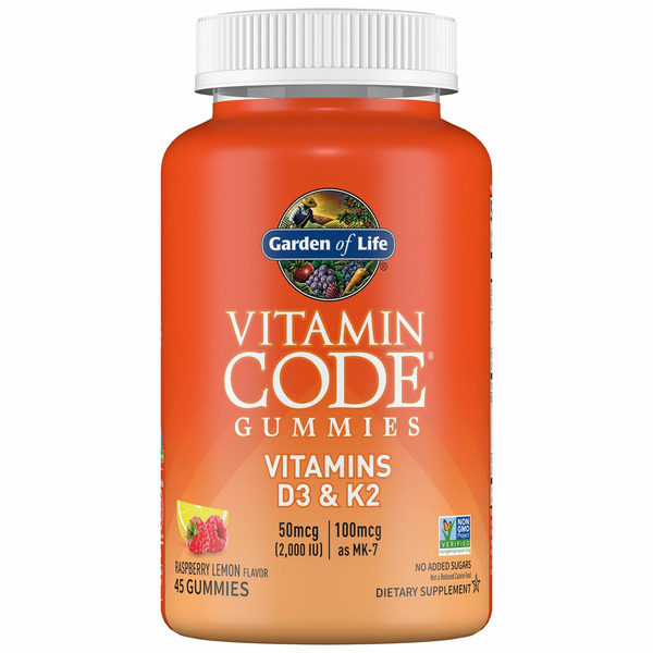 Garden of Life Vitamin Code Gummies Vitamins D3 & K2 hero