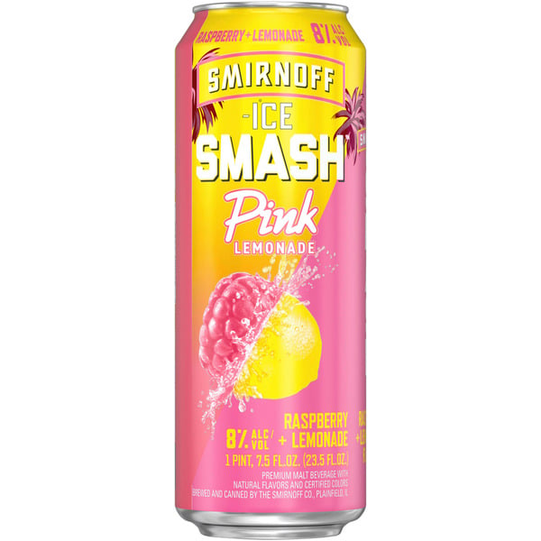 Malt Beverages Smirnoff Ice Smash Pink Lemonade hero