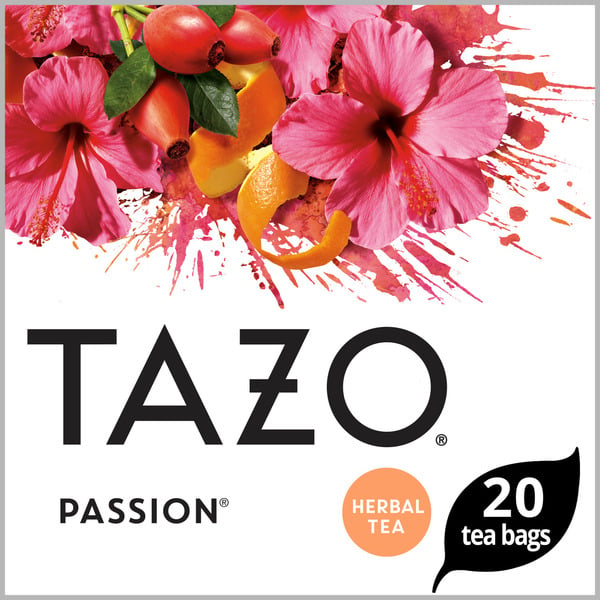 Tea and Lemonade TAZO Tea Passion Herbal Infusion Caffeine Free Tea Bags hero