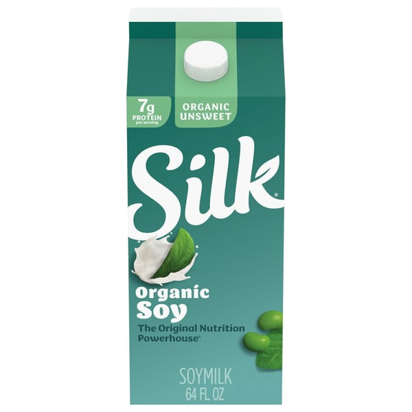 Oils & Vinegars Silk Unsweet Organic Soy Milk, Dairy Free, Gluten Free hero