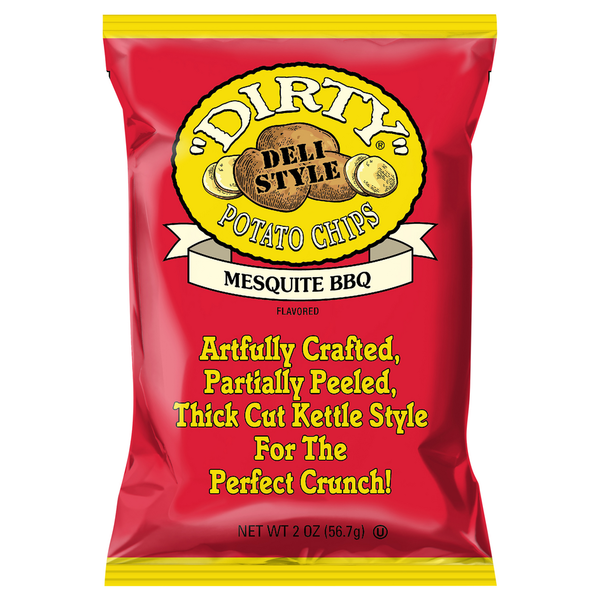 Chips & Pretzels Dirty Potato Chips, Mesquite Barbecue Flavored hero