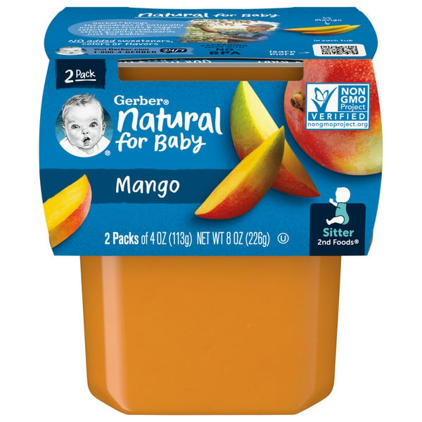 Baby Food & Formula Gerber Natural Baby Food Mango Tubs hero