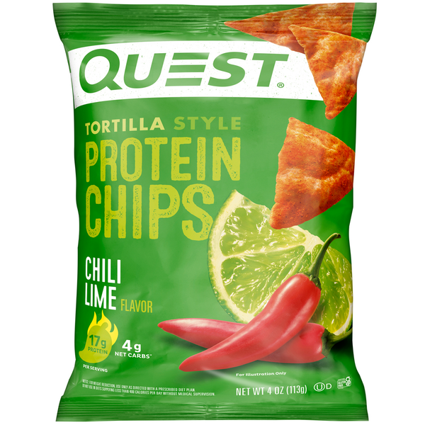 Chips & Pretzels Quest Tortilla Style Protein Chips Chili Lime hero